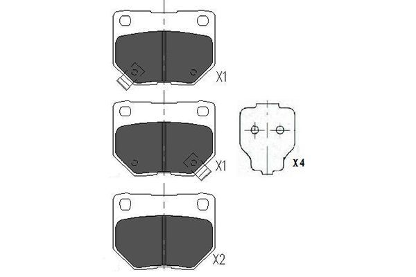 KAVO PARTS Комплект тормозных колодок, дисковый тормоз KBP-6545